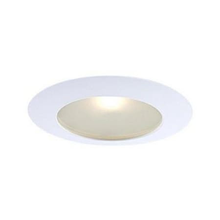 Jesco 6 in. Flat Shower Recessed Lighting Trim- White TM616WH